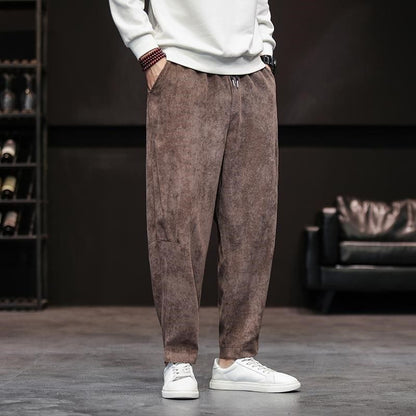 Pantaloni dritti casual da uomo in velluto primaverili e autunnali - ModaTutto