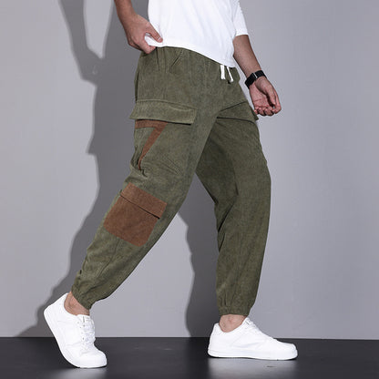 Pantalone in velluto autunnale da uomo, casual e ampia - ModaTutto