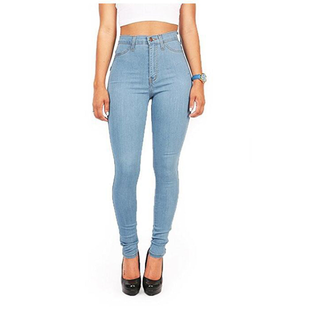 Jeans elasticizzati a vita alta da donna skinny - ModaTutto