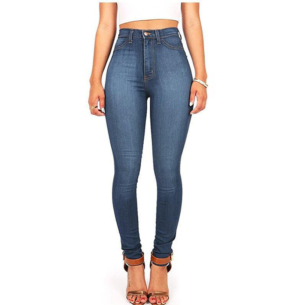 Jeans elasticizzati a vita alta da donna skinny - ModaTutto