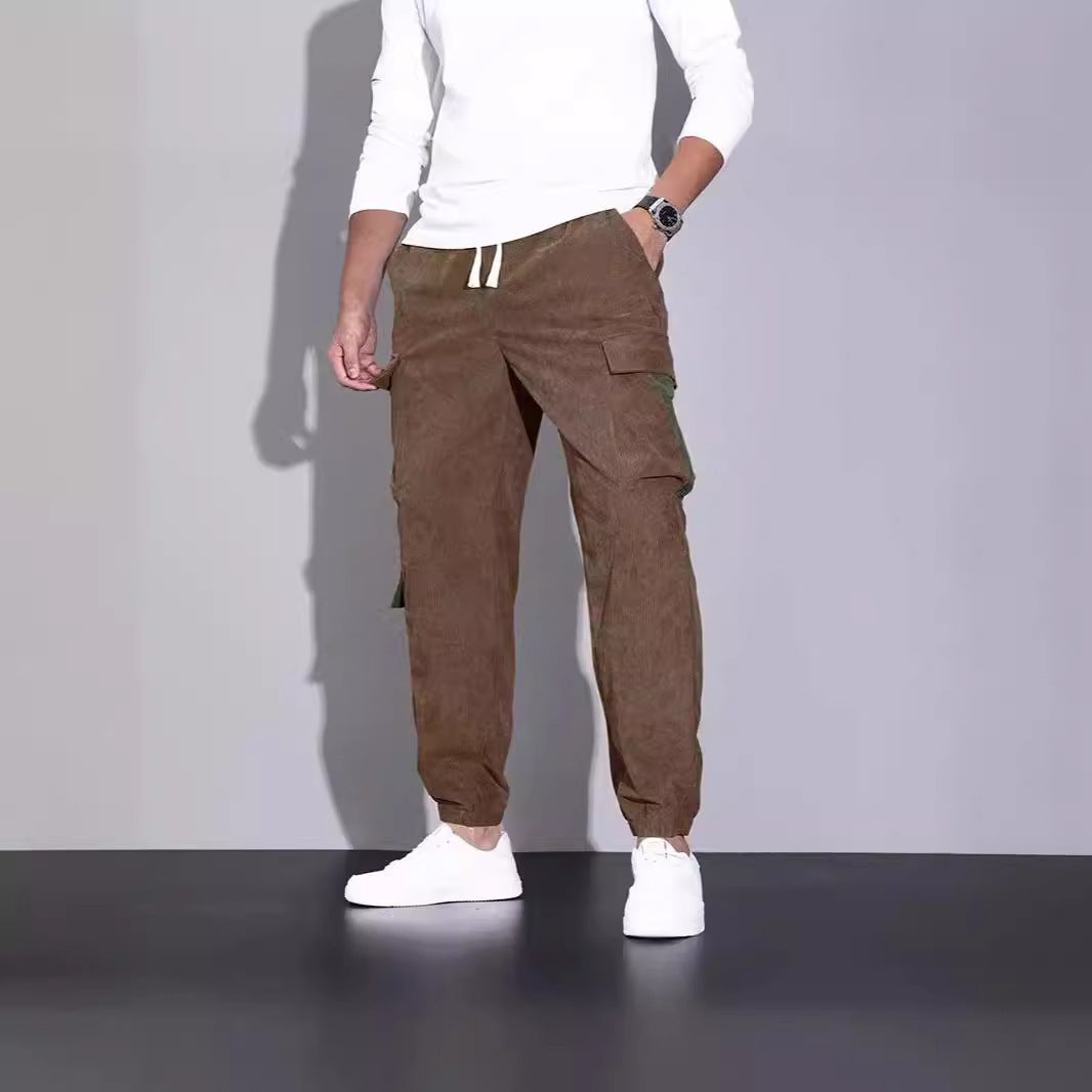 Pantalone in velluto autunnale da uomo, casual e ampia - ModaTutto